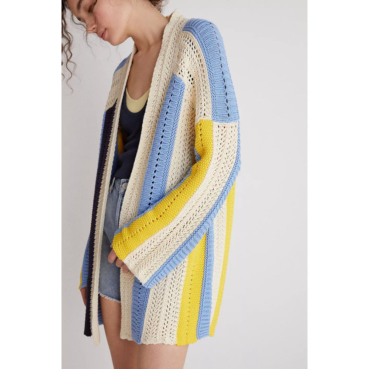 Maeve by Anthropologie Striped Longline Cardigan