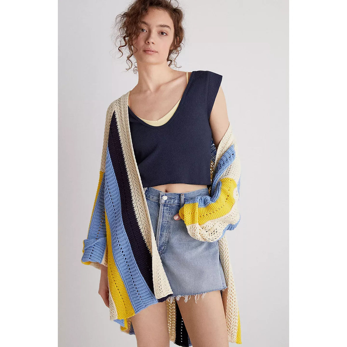 Maeve by Anthropologie Striped Longline Cardigan