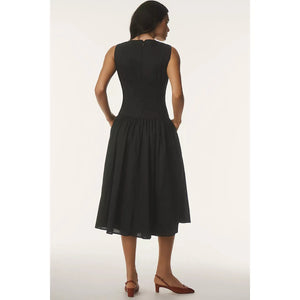 Hutch Designs Indy Cotton Midi Dress in Black