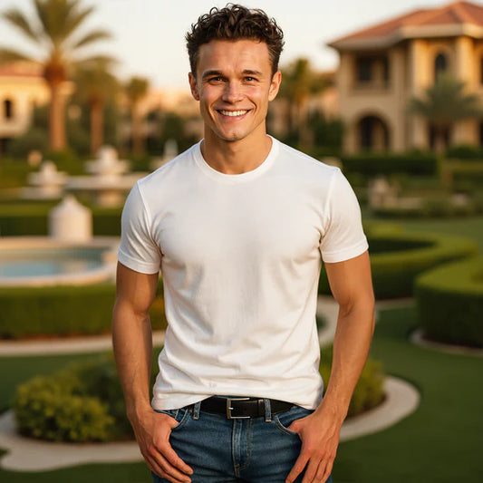 Georg Roth Pima Short Sleeve Crew in White