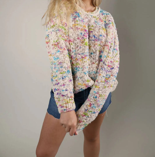 Free People Harlyn Pullover in Ivory Combo