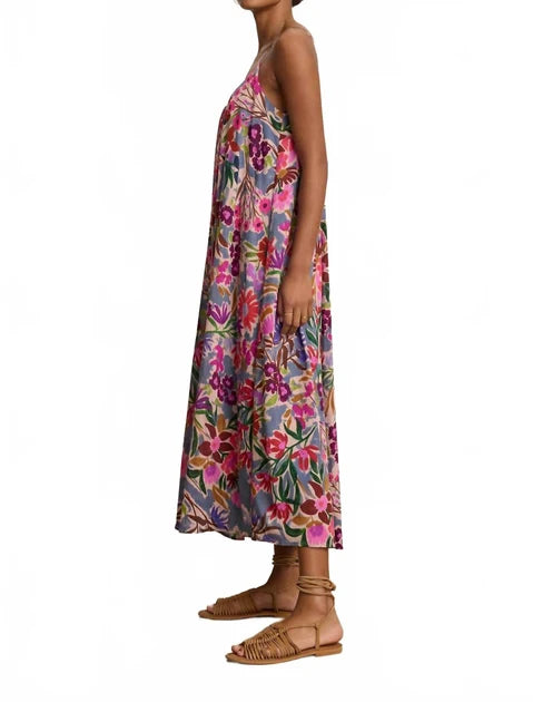 Consignment062 Velvet by Graham & Spencer Printed Voile Alexa Dress in Tahiti