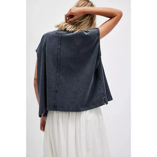Free People We The Free Keep on Polo in Washed Black