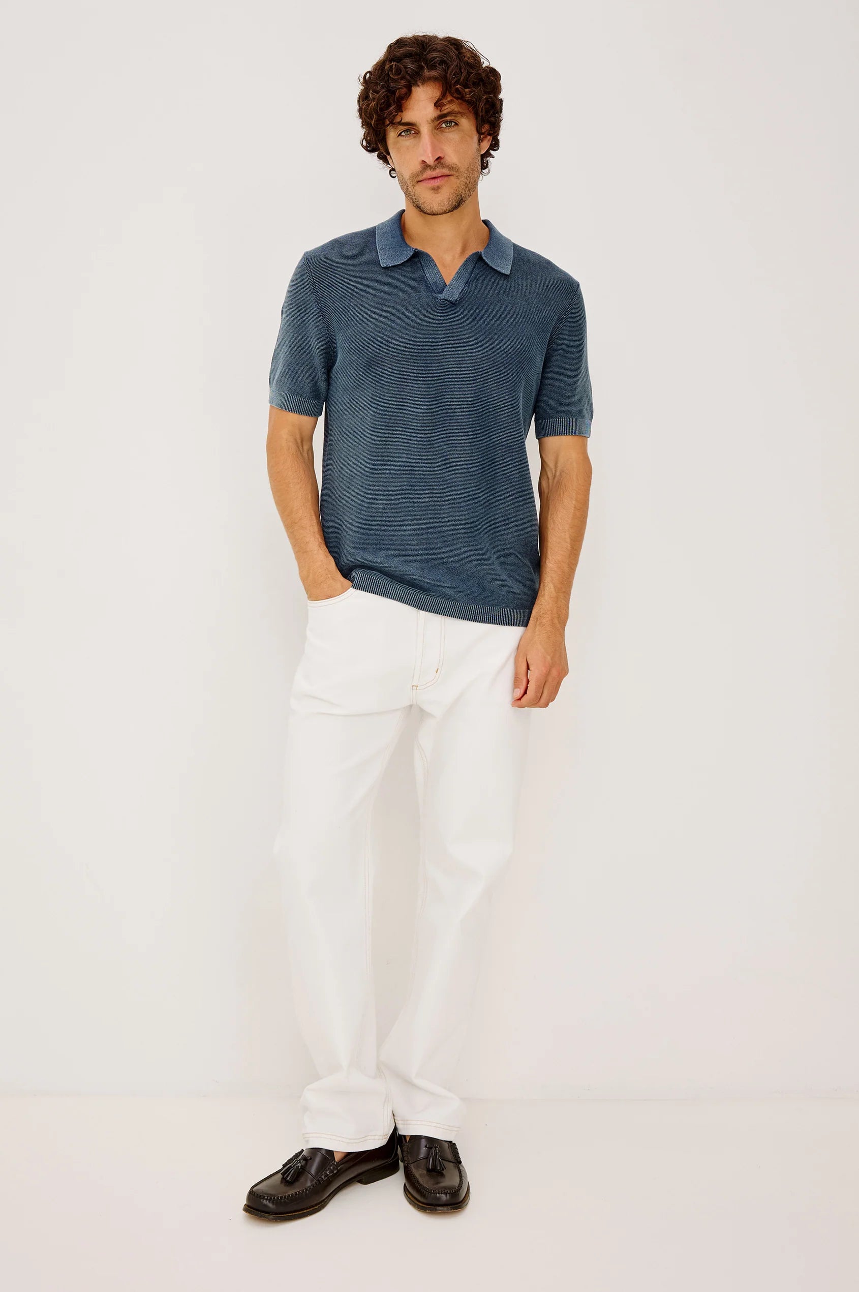  The Baker Polo Shirt in Sunwashed Navy