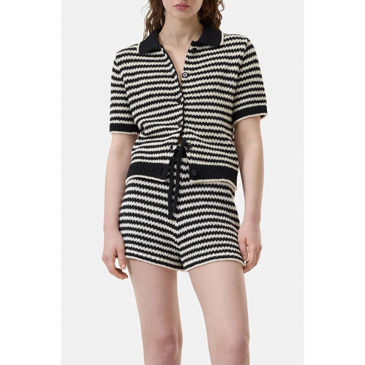 CLOSED Knitted Organic Cotton Cardigan in Black