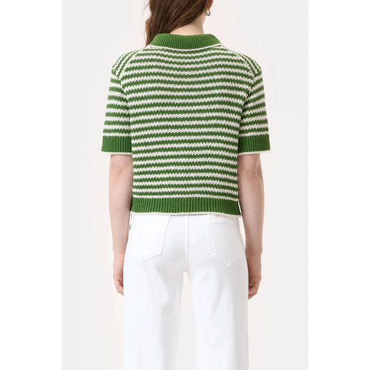 CLOSED Knitted Organic Cotton Cardigan in Matcha Green