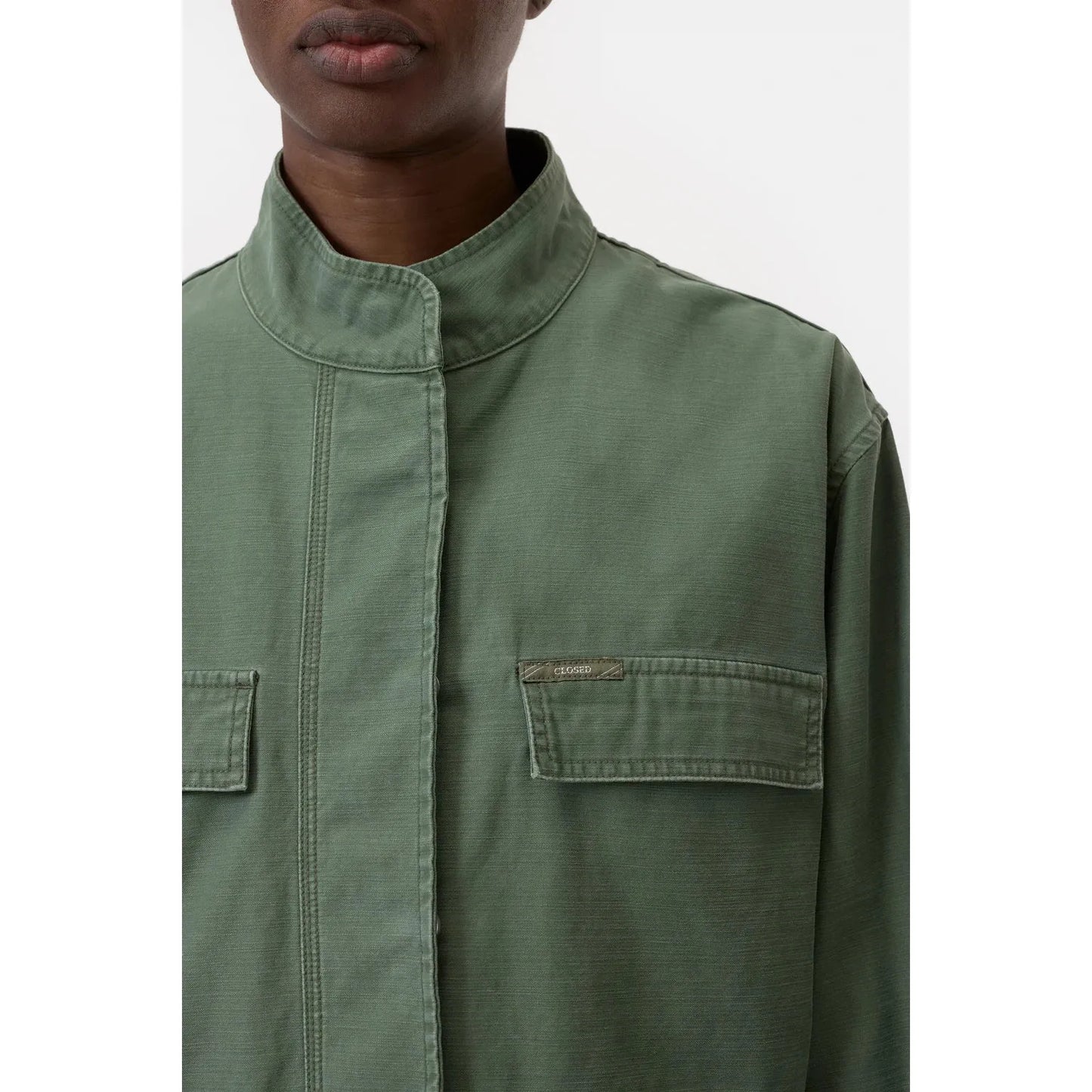 Closed Cotton Utility Jacket in Matcha Green