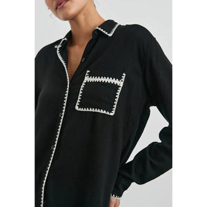 Rails Charli Shirt in Black Blanket