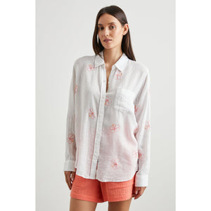 Rails Charli Shirt in Hibiscus Embroidery