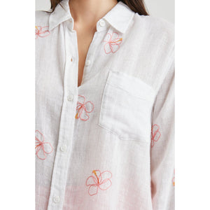 Rails Charli Shirt in Hibiscus Embroidery