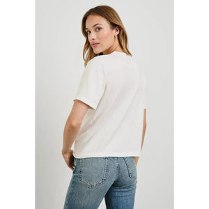 Rails Cotton Cashmere Short Sleeve T- Shirt in White