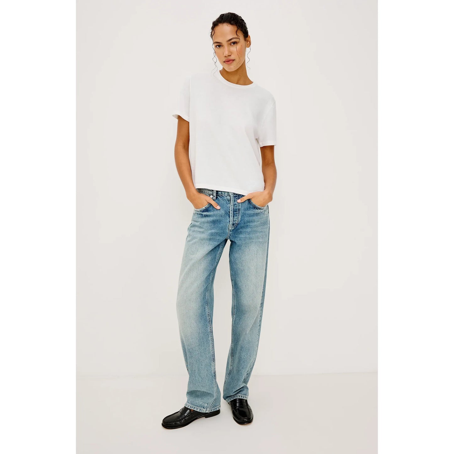 Rails Cotton Cashmere T-Shirt in White