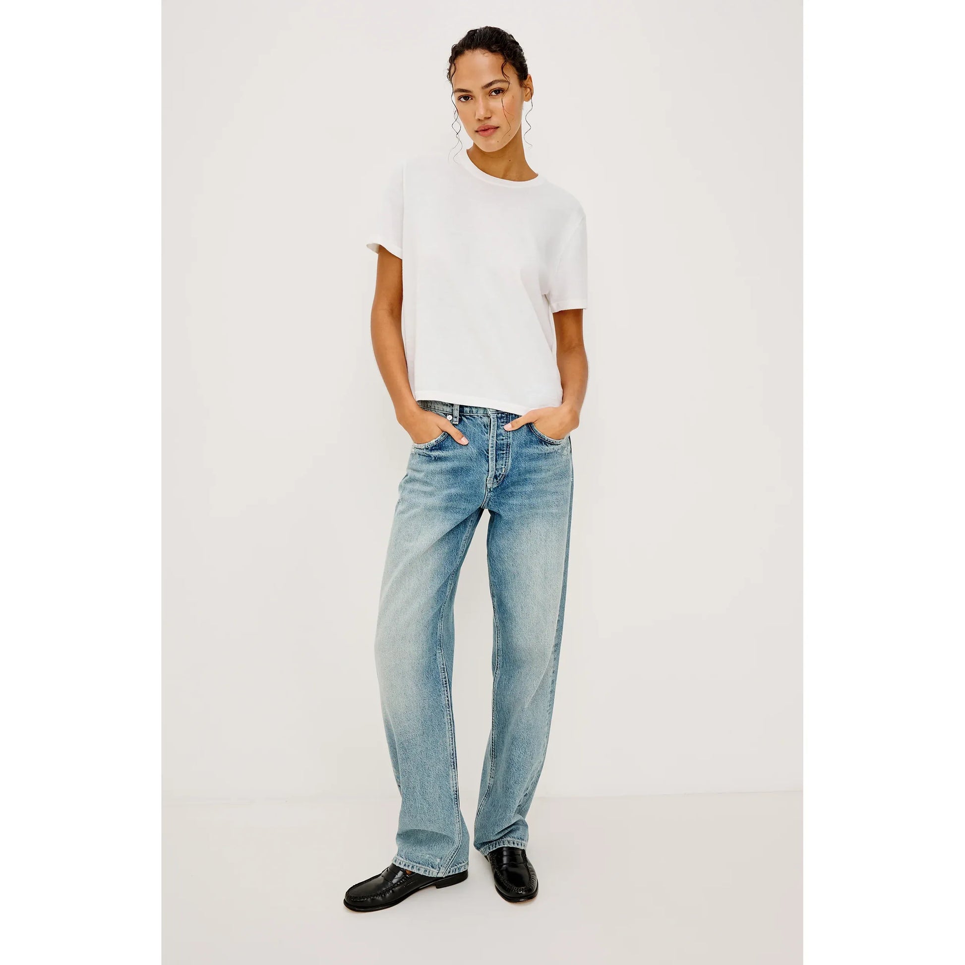 Rails Cotton Cashmere T-Shirt in White