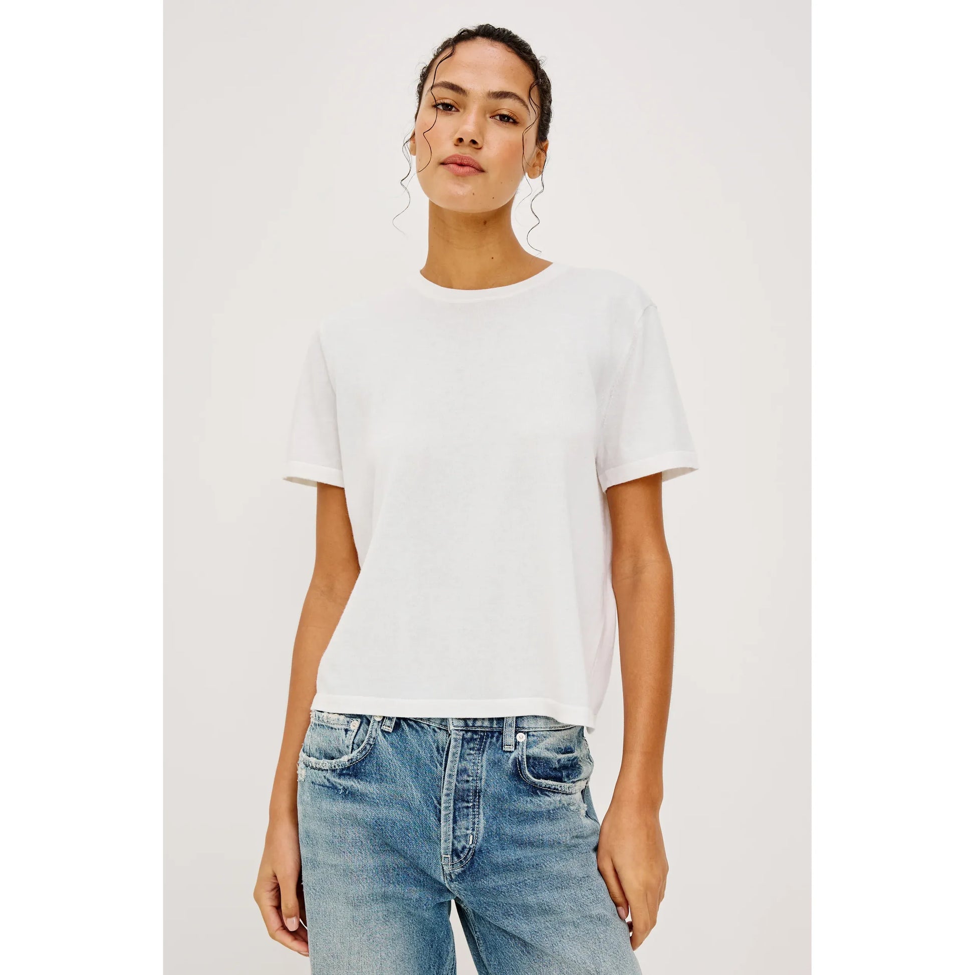 Rails Cotton Cashmere T-Shirt in White