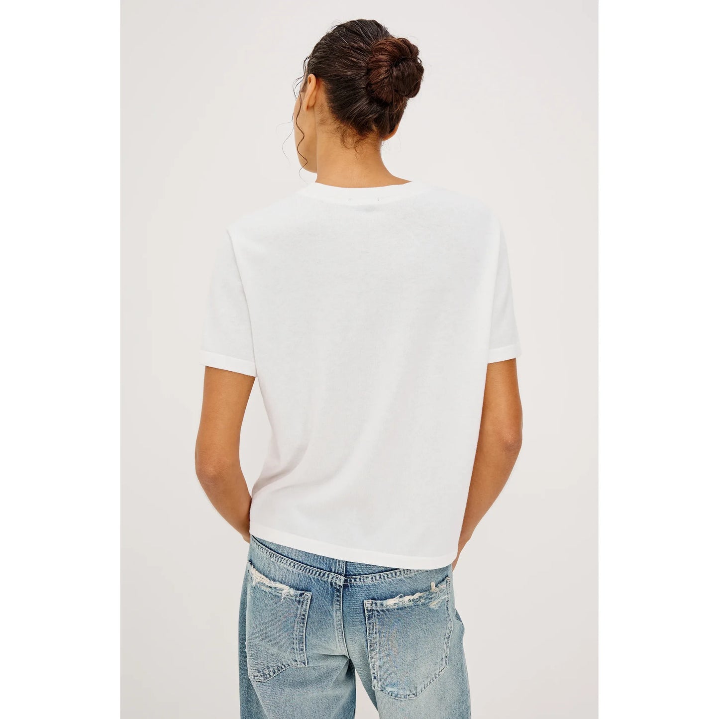 Rails Cotton Cashmere T-Shirt in White