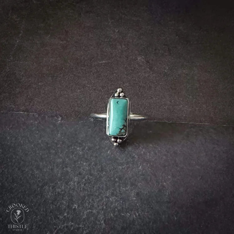 Crooked Thistle Carico Lake Turquoise Ring Size 7