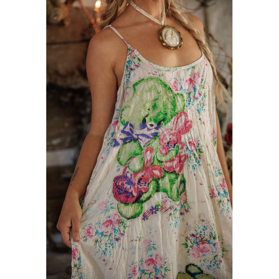 Magnolia Pearl Appliqué Vianney Slip Dress in Bed of Roses