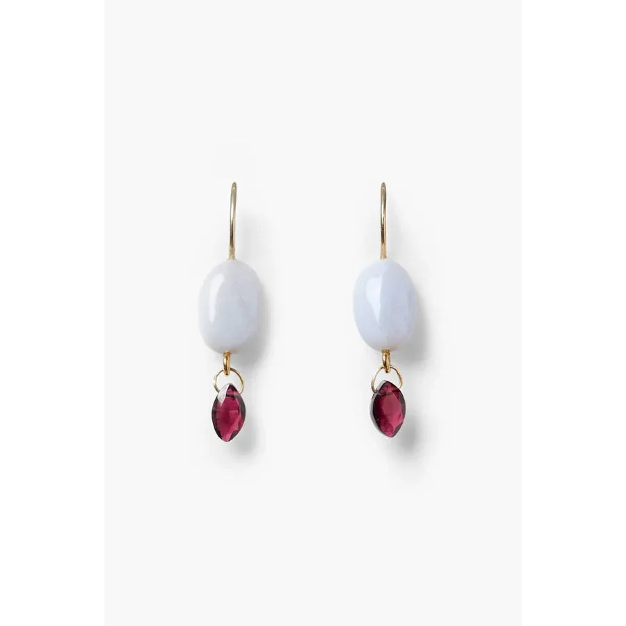 Chan Luu Jelly Bean Earrings Blue Lace Agate