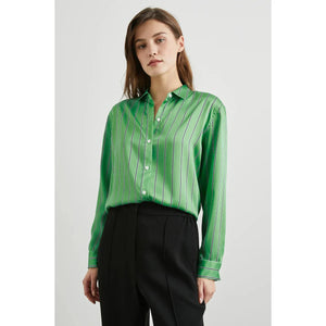 Rails Elias Shirt in Basil Stripe