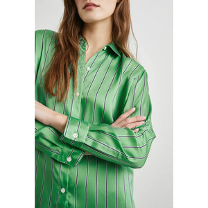 Rails Elias Shirt in Basil Stripe