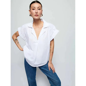 Nation Elliot Blouse in Optic White