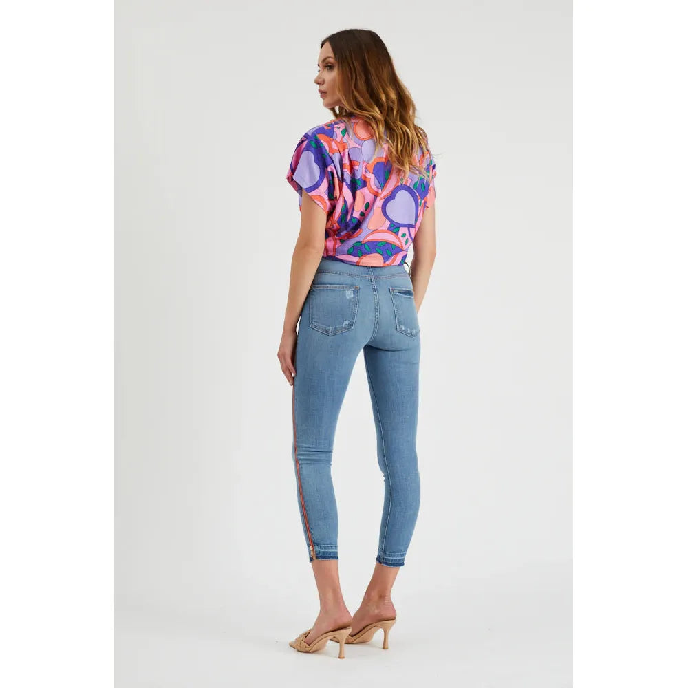 Etienne Marcel Skinny Jean with Red Zip EM1080