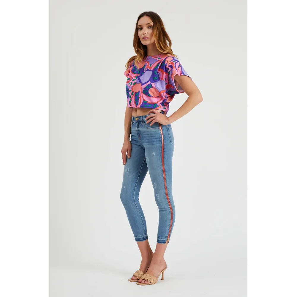 Etienne Marcel Skinny Jean with Red Zip EM1080