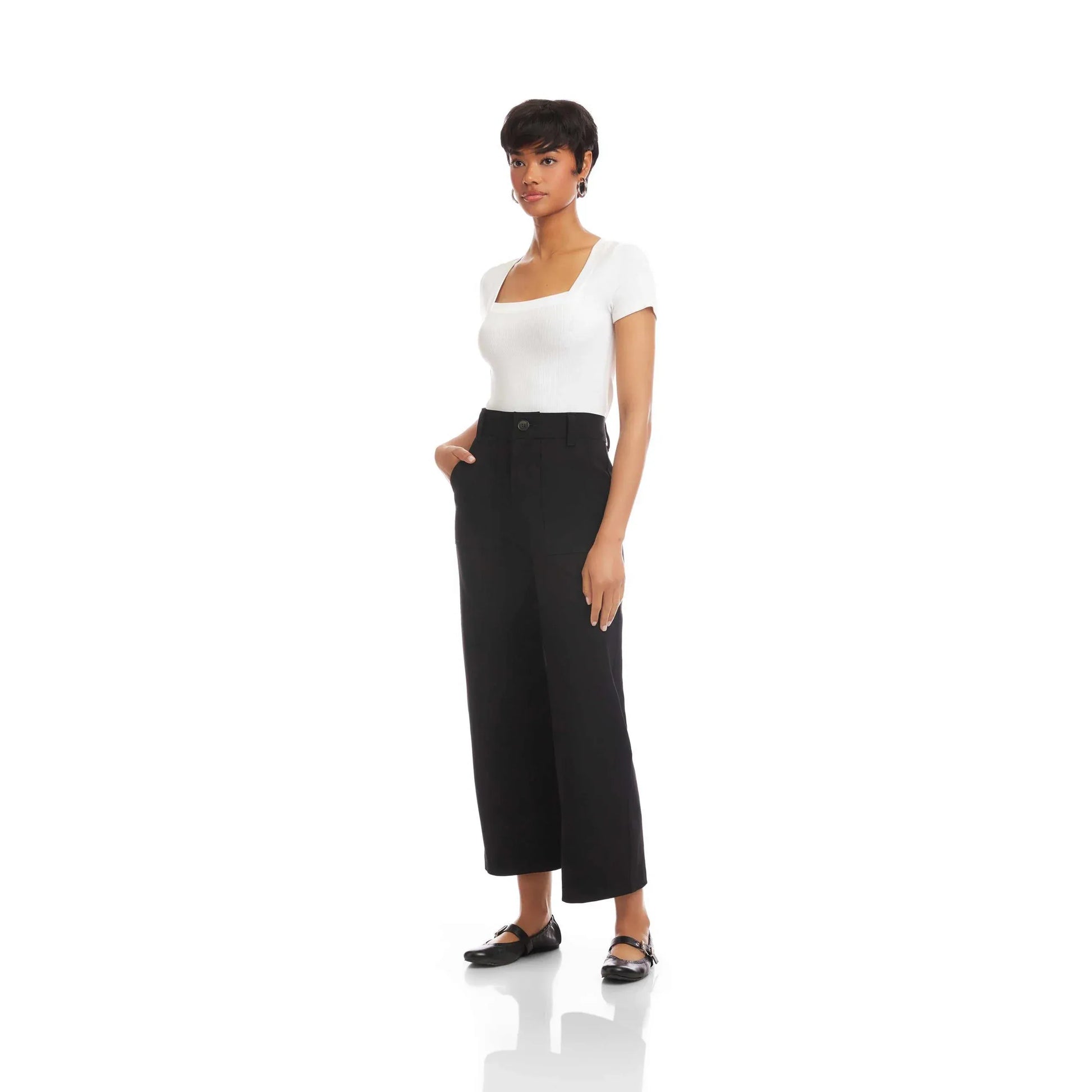 Fifteen Twenty Rylee Cropped Pants in Black