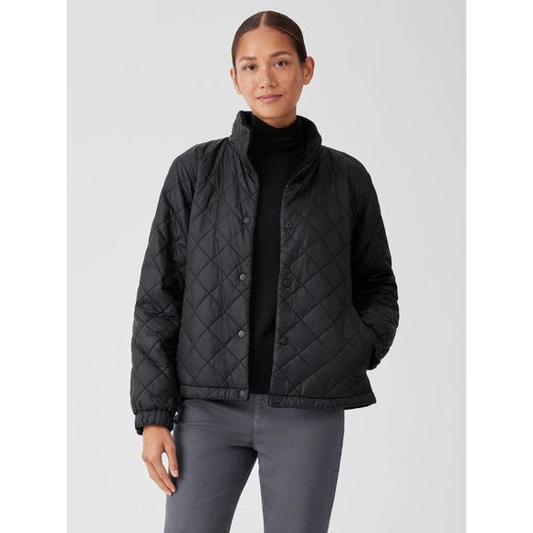 Eileen Fisher Eggshell Recycled Nylon Reversible Jacket