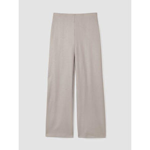 Eileen Fisher Felted Wool Jersey Wide-Leg Pant in Dove