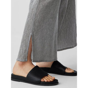 Eileen Fisher Woven Plissé Wide-Leg Pant in Nimbus