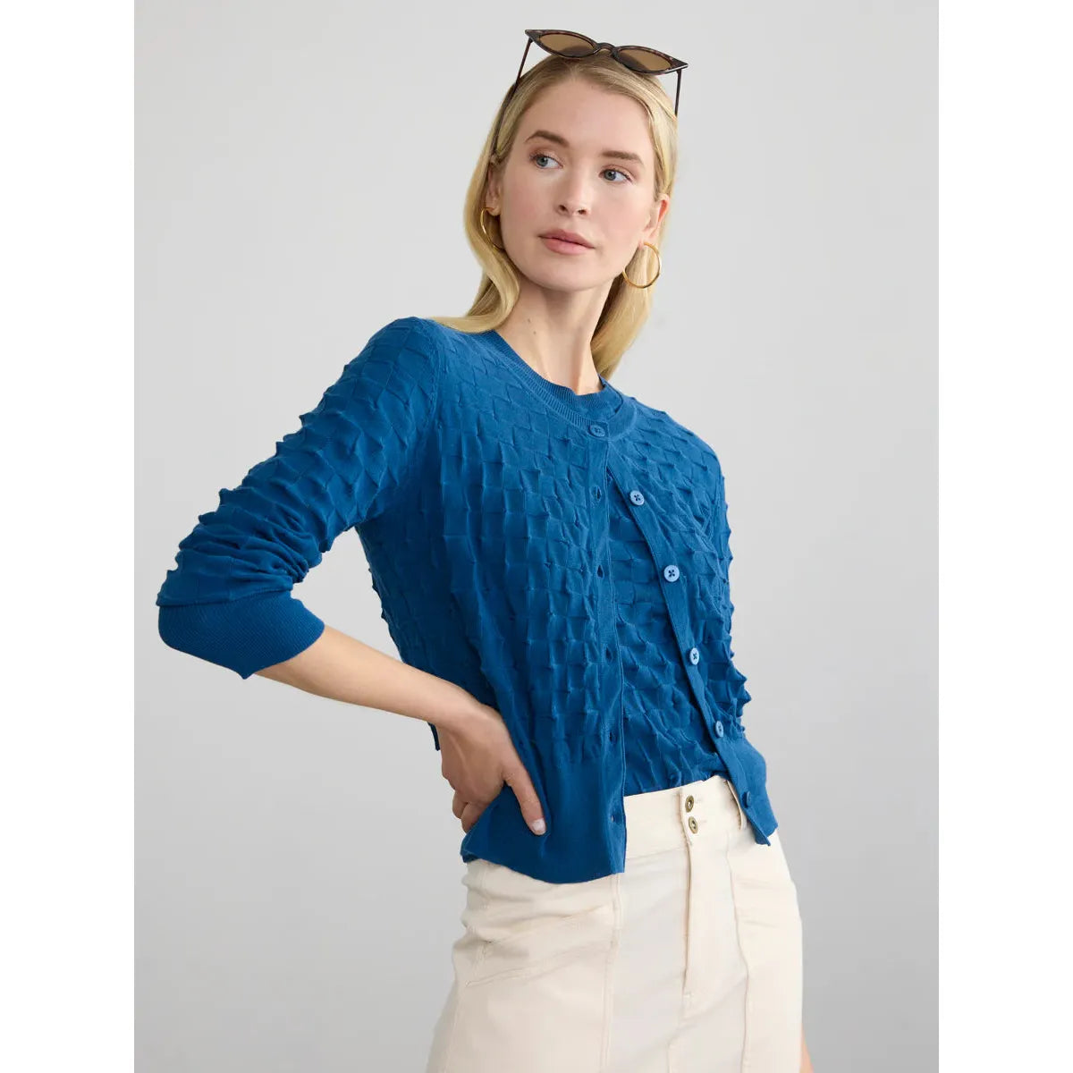 Margaret O'Leary Dimensional Cardigan in Midnight