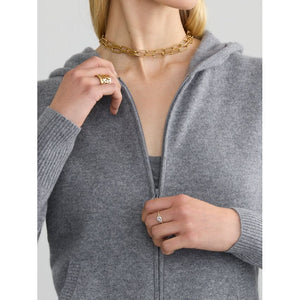 Margaret O'Leary Fitted Cashmere Hoodie In Derby