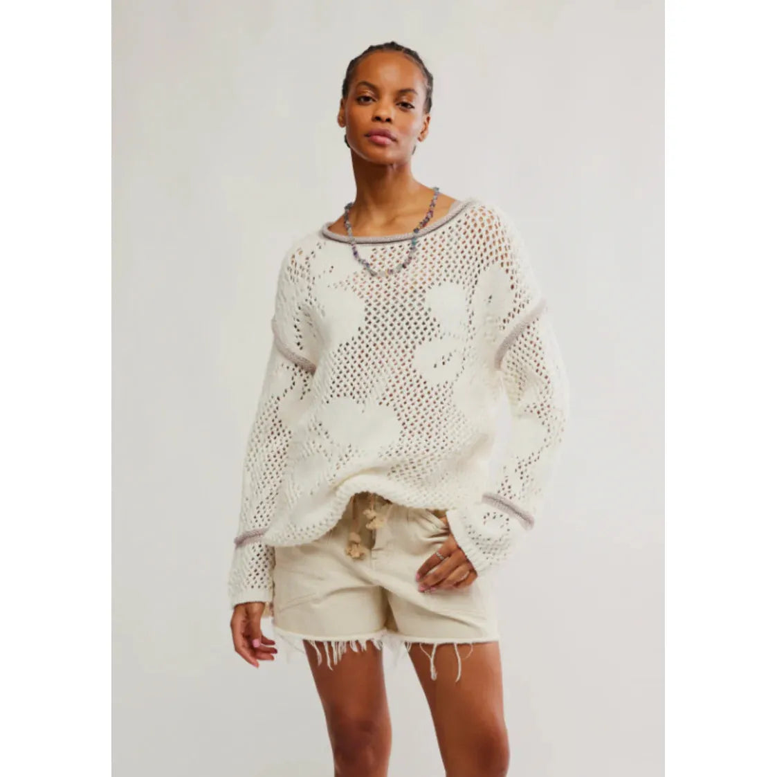Free People Hidden Tropics Tunic in Ivory Combo