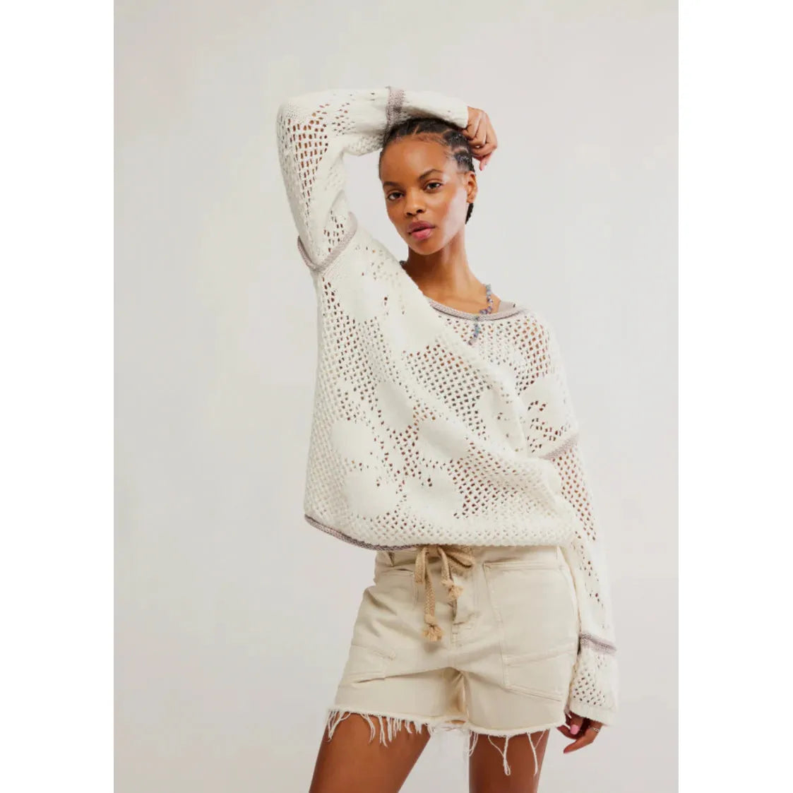 Free People Hidden Tropics Tunic in Ivory Combo