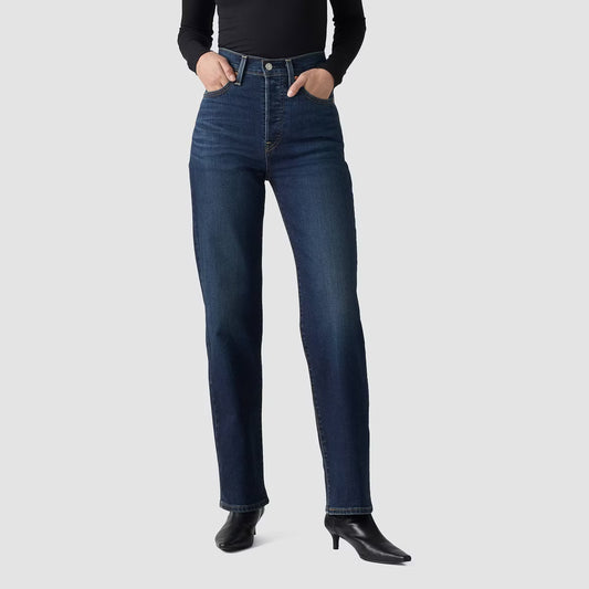 Levi's Women's Ribcage Straight Jeans in Get Organized Dark