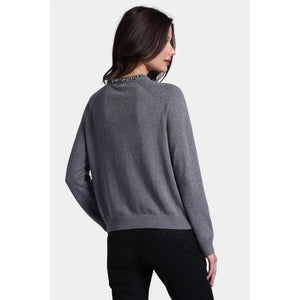 Minnie Rose Cotton Cashmere Raglan Crew Jewel Neck 9021