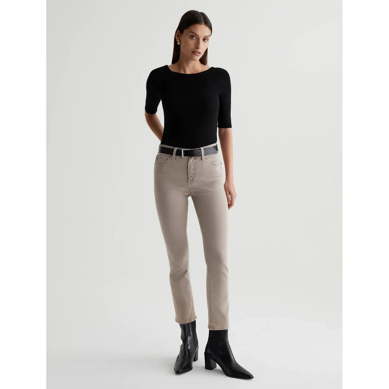 AG Jeans Mari Crop in Sulphur Desert Taupe