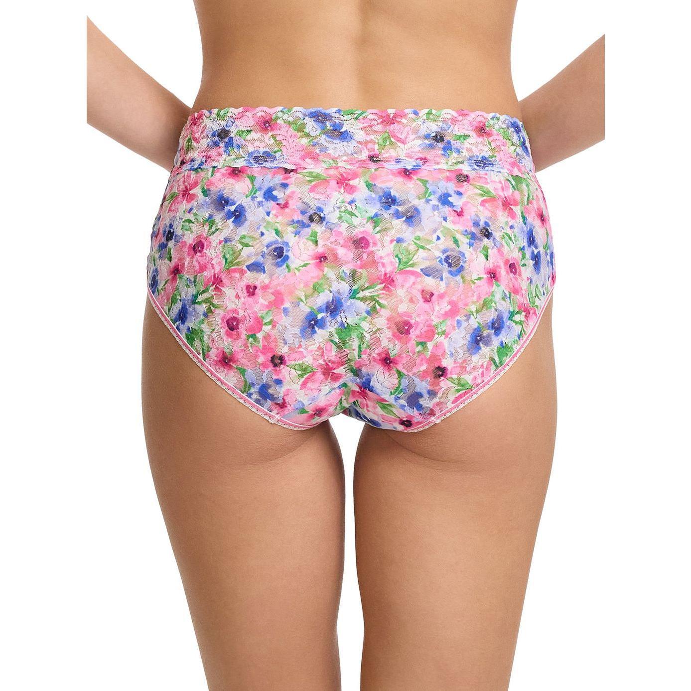 Hanky Panky Printed Signature Lace French Brief in Paint And Pour