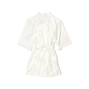 Hanky Panky Satin Sleep Robe in Light Ivory