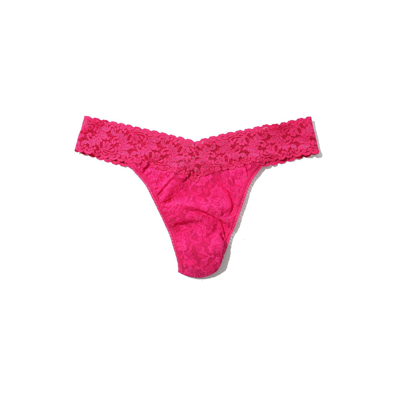 Hanky Panky Signature Lace Original Rise Thong in Un-Beet-Able Pink