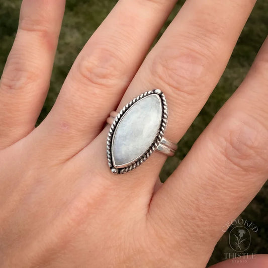 Crooked Thistle Moonstone Ring Size 9.5
