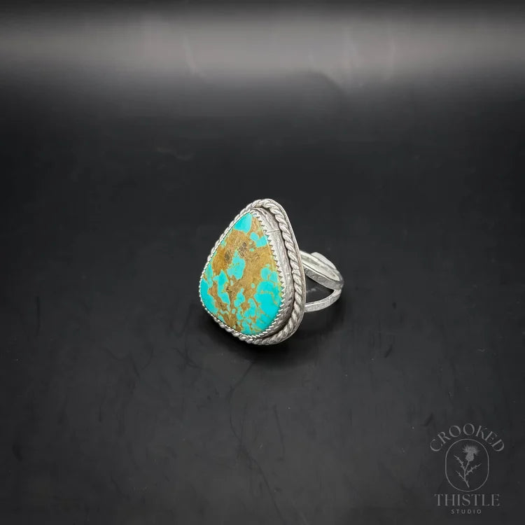 Crooked Thistle Tyrone Turquoise Ring - Size 8.5