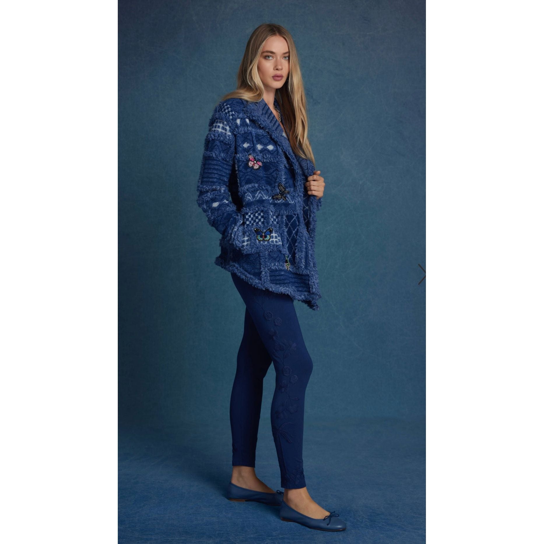 Johny Was Cordelia Blue Patchwork Jacket