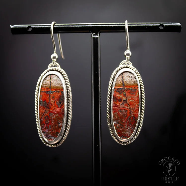 Crooked Thistle Crazy Lace Agate Earrings