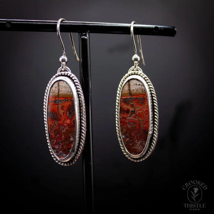 Crooked Thistle Crazy Lace Agate Earrings