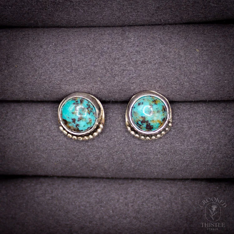 Crooked Thistle Turquoise Stud Earrings