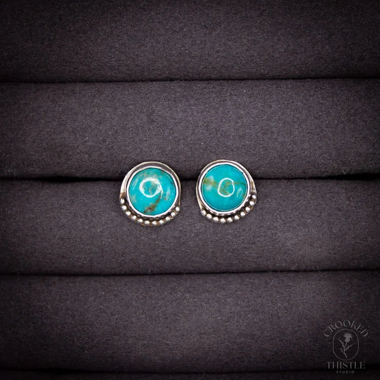 Crooked Thistle Turquoise Stud Earrings
