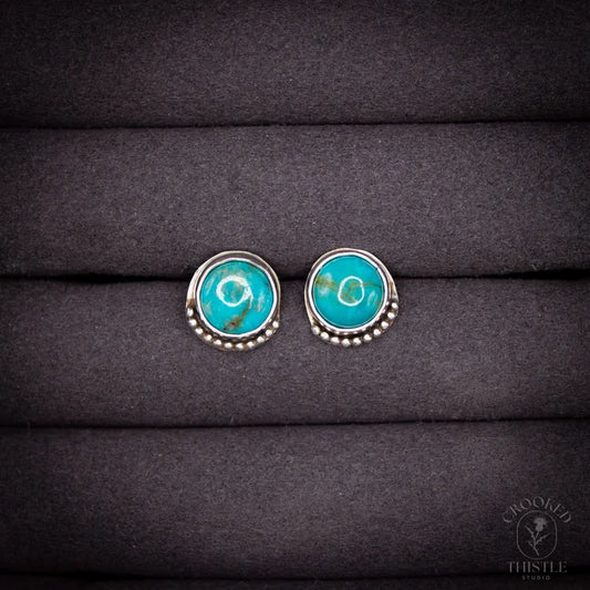 Crooked Thistle Turquoise Stud Earrings