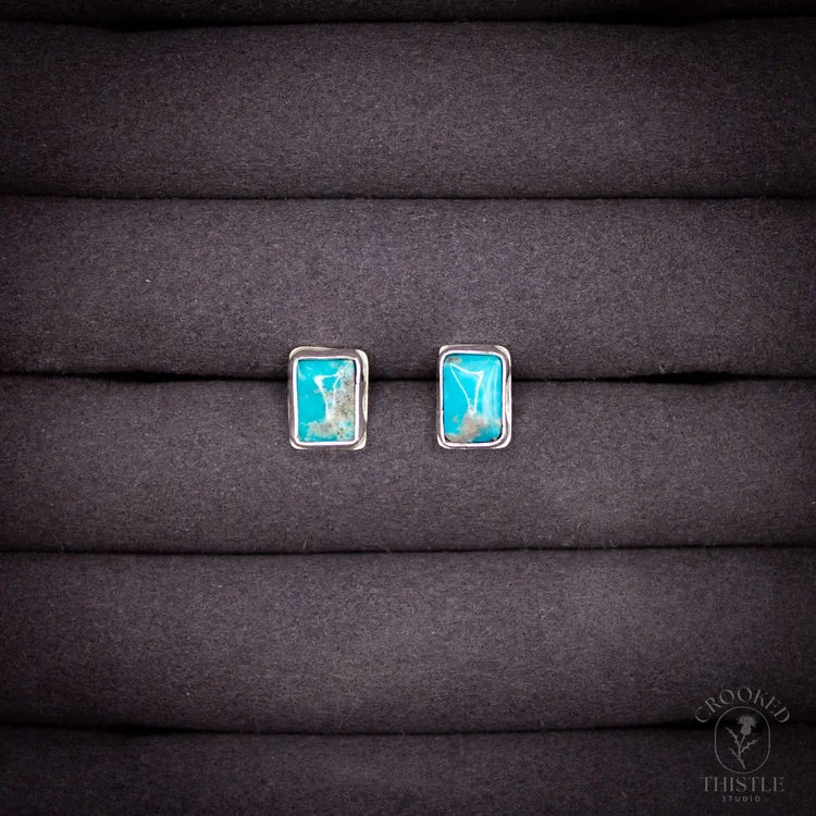 Crooked Thistle Turquoise Stud Earrings